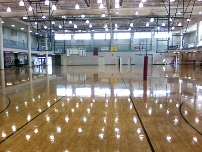 This is a photo showing how empty the SRC gym is during morning hours.